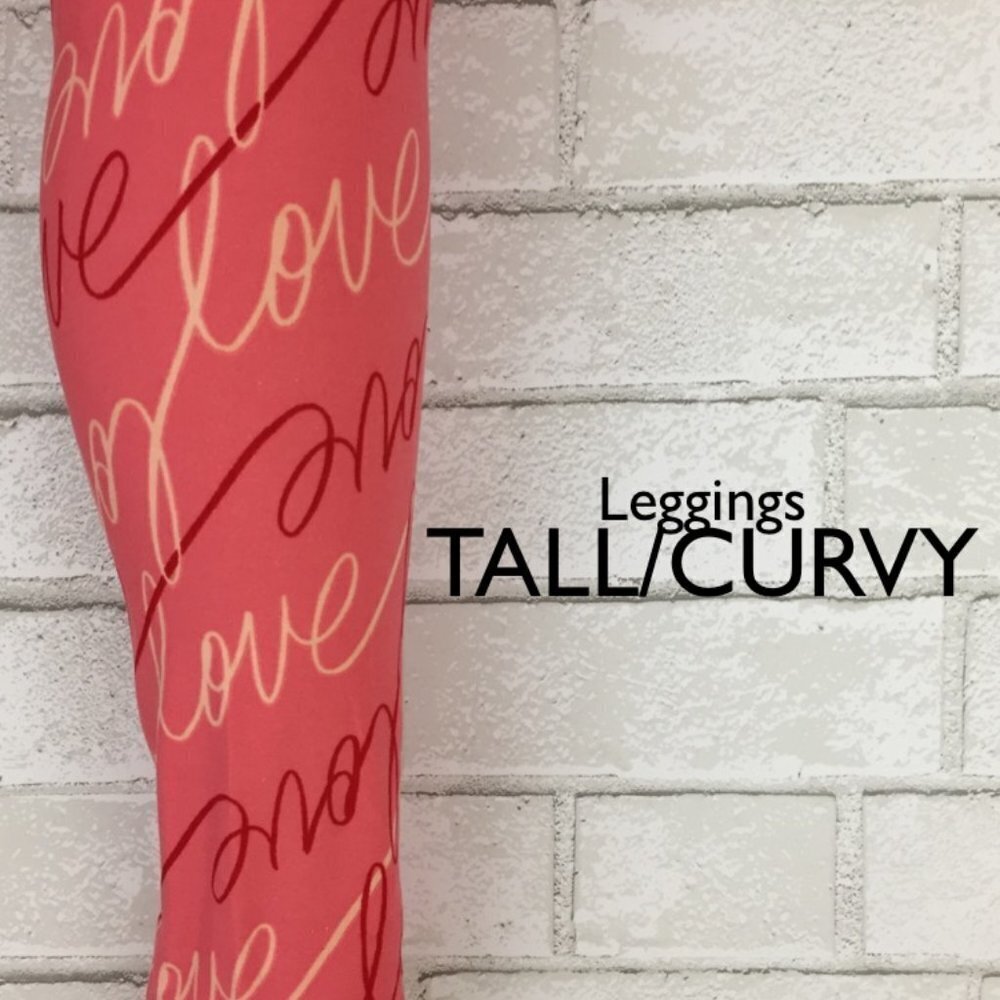 LuLaRoe Valentine's Tall & Curvy Leggings NWT